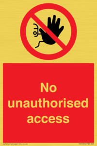 No unauthorised access